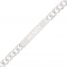 Bracelet gourmette homme argent gravé
