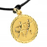 Bracelet cordon zodiaque gémeaux plaqué or personnalisé