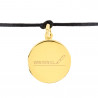 Bracelet cordon astrologique gémeaux plaqué or