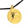 Bracelet zodiaque Bélier plaqué or avec cordon coloré
