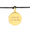 Bracelet zodiaque Bélier plaqué or avec cordon coloré à personnaliser