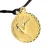Bracelet Capricorne plaqué or avec cordon