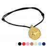 Bracelet du zodiaque taureau plaqué or gravé