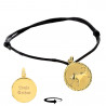 Bracelet cordon zodiaque taureau plaqué or personnalisé