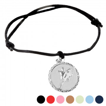 Bracelet cordon Sagittaire personnalisé en argent