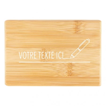 Gravure texte sur boite à bijou en bois