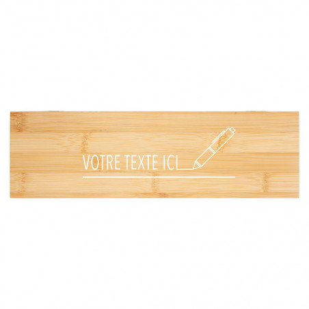 Gravure sur coffret bambou