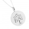 Pendentif plaqué argent 925 avec arbre de vie en relief