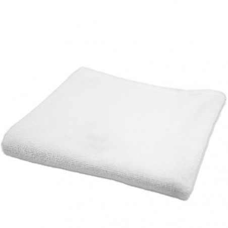 Serviette bain blanche coton et polyester