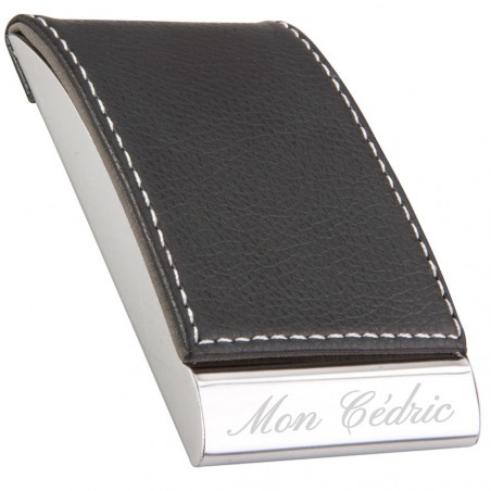 Etui cartes de visite personnalisé avec texte