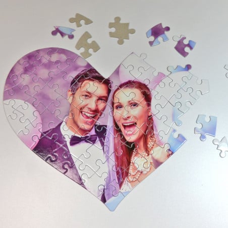 Puzzle cœur personnalisé