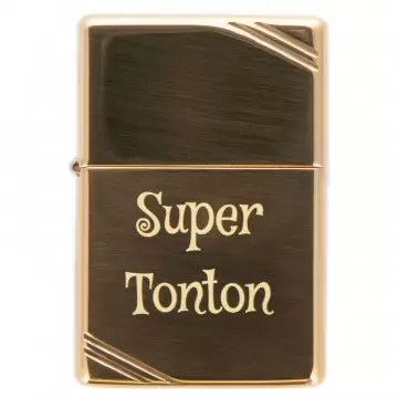 Briquet zippo vintage brass doré personnalisé