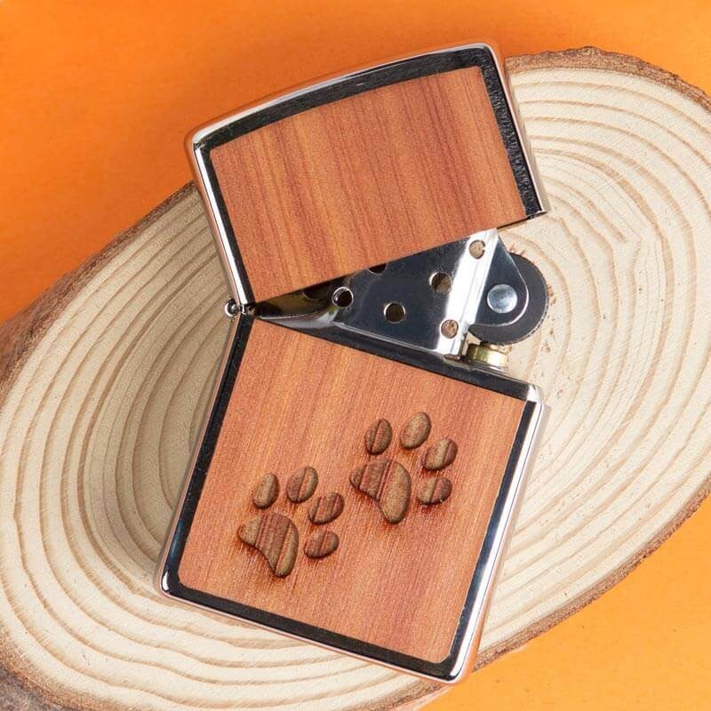 Briquet tempête ZIPPO en bois personnalisé par Gravure modèle MOTO