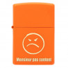 Briquet ZIppo orange personnalisé