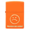 Gravure design ou texte sur zippo orange