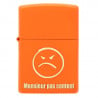 Gravure design ou texte sur zippo orange