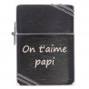 Gravure photo et texte sur briquet zippo replica