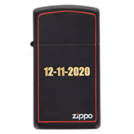 Zippo slim noir et rouge