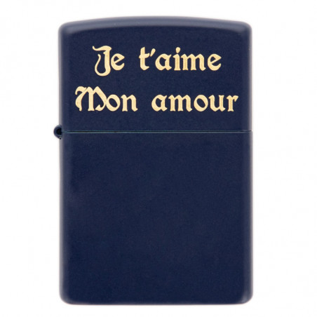 Briquet essence zippo navy gravé