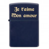 Briquet essence zippo navy gravé