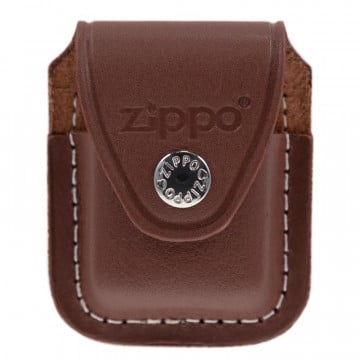 Pochette en cuir briquet Zippo noir ou marron