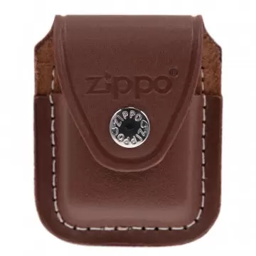 Pochette en cuir briquet Zippo noir ou marron
