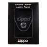 Pochette cuir noir briquet zippo