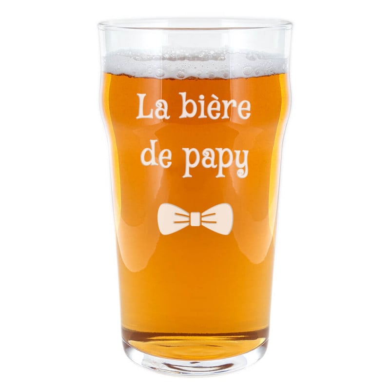 Verre à bière personnalisé gravé