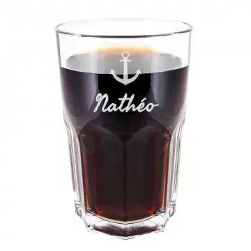 Verre à soda personnalisable | Gravure texte sur ce verre