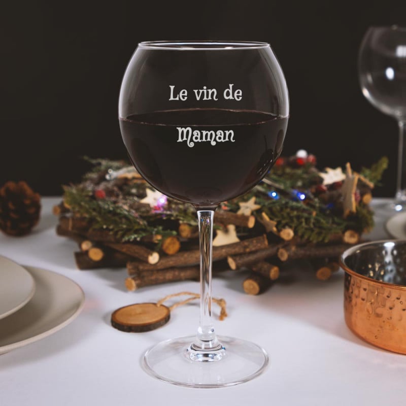 Verre à vin personnalisé gravé