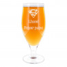 Verre à bière gravé