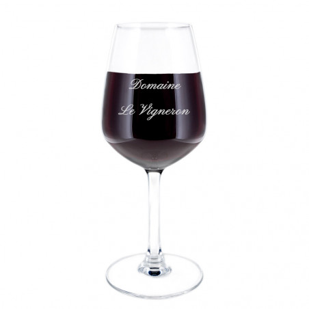 Grand Verre à vin gravé