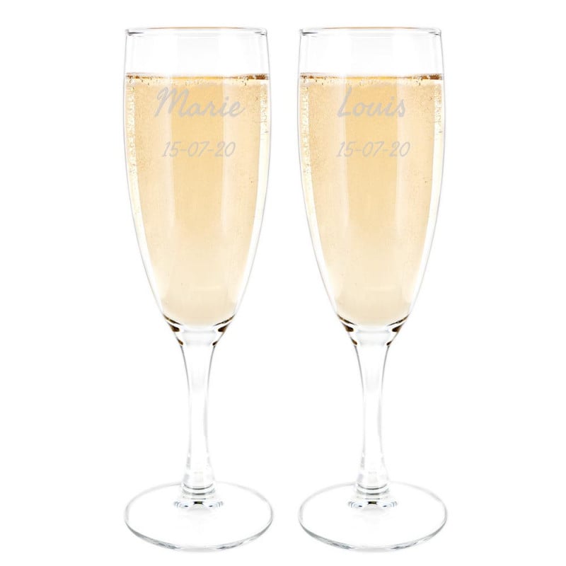 2 Flûtes à champagnes personnalisables
