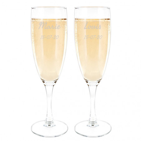 2 Flûtes à champagnes personnalisables