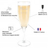 Flûte à champagne personnalisable avantage