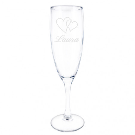 Flûte champagne gravure texte