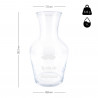 Taille grande carafe en verre