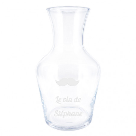 Grande carafe à vin avec gravure texte