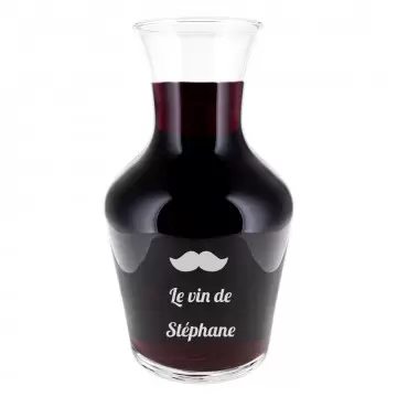Carafe à vin en verre personnalisée | 1l | Gravure texte