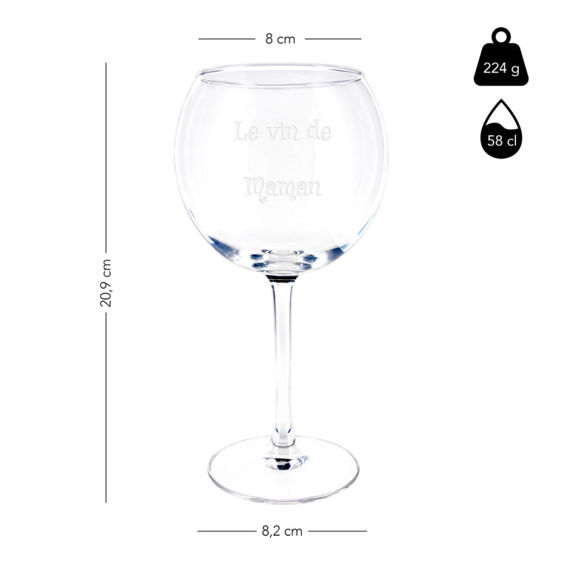 Verres Personnalisés Anniversaire Verre à Vin Personnalisable - Cadeau Anniversaire 50 Ans Homme - Gravure Message Personnalisé - 35 Cl 50 Ans Anniversaire Homme
