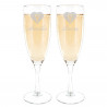 Flûtes à champagne duo cœur personnalisable