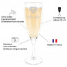 Flûtes à champagne duo coeur avantages