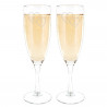 2 flûtes à champagne initiales à graver