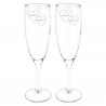 2 flûtes à champagne initiales pour un couple