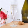 Flûte à Champagne design cœur personnalisable