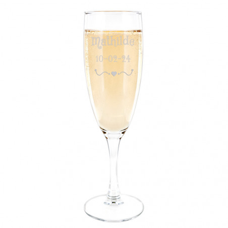 Flûte à Champagne design cœur