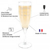 Atouts de la flûte à Champagne design cœur