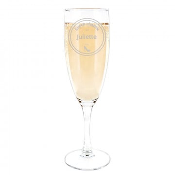 Flûte champagne personnalisable | Modèle témoin Mariée