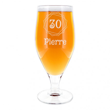 Verre à pied personnalisé avec design Anniversaire