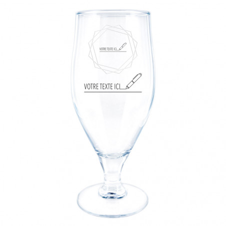 Verre à pied  unique et personnalisé pour la bière